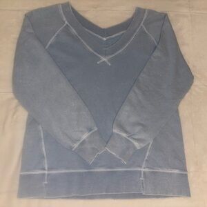 Aerie Light Blue V-Neck Sweater